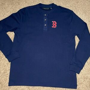 Dunbrooke Boston Red Sox Long Sleeve Button Shirt Men’s Size Large Navy Blue